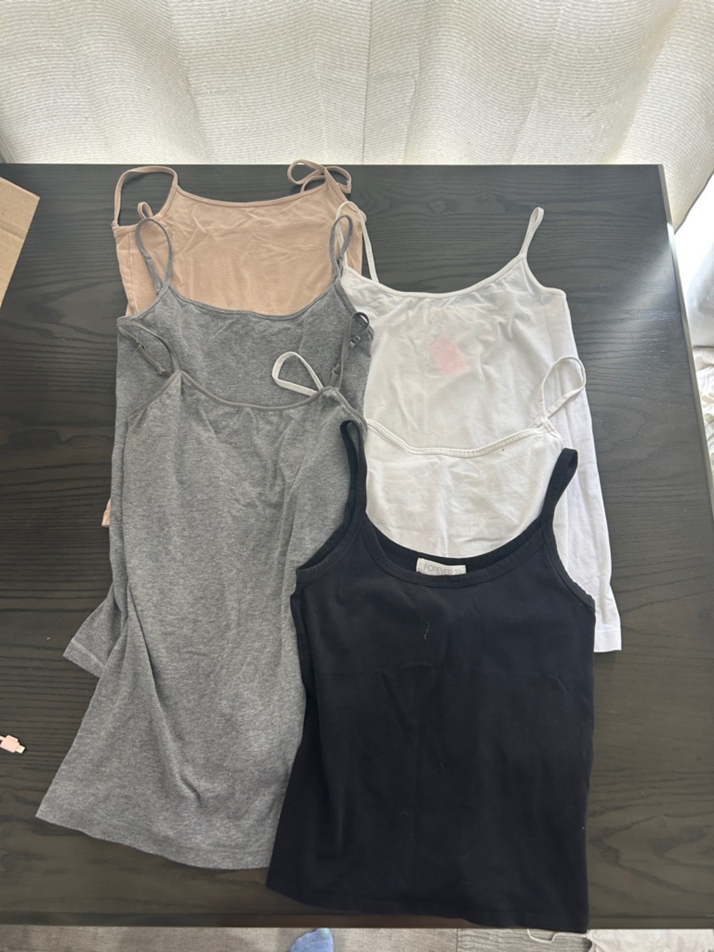 Women's Camisole Set - Black, White, Gray & Nude